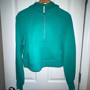 Lululemon RARE Scuba 1/2 Zip Maldives Green